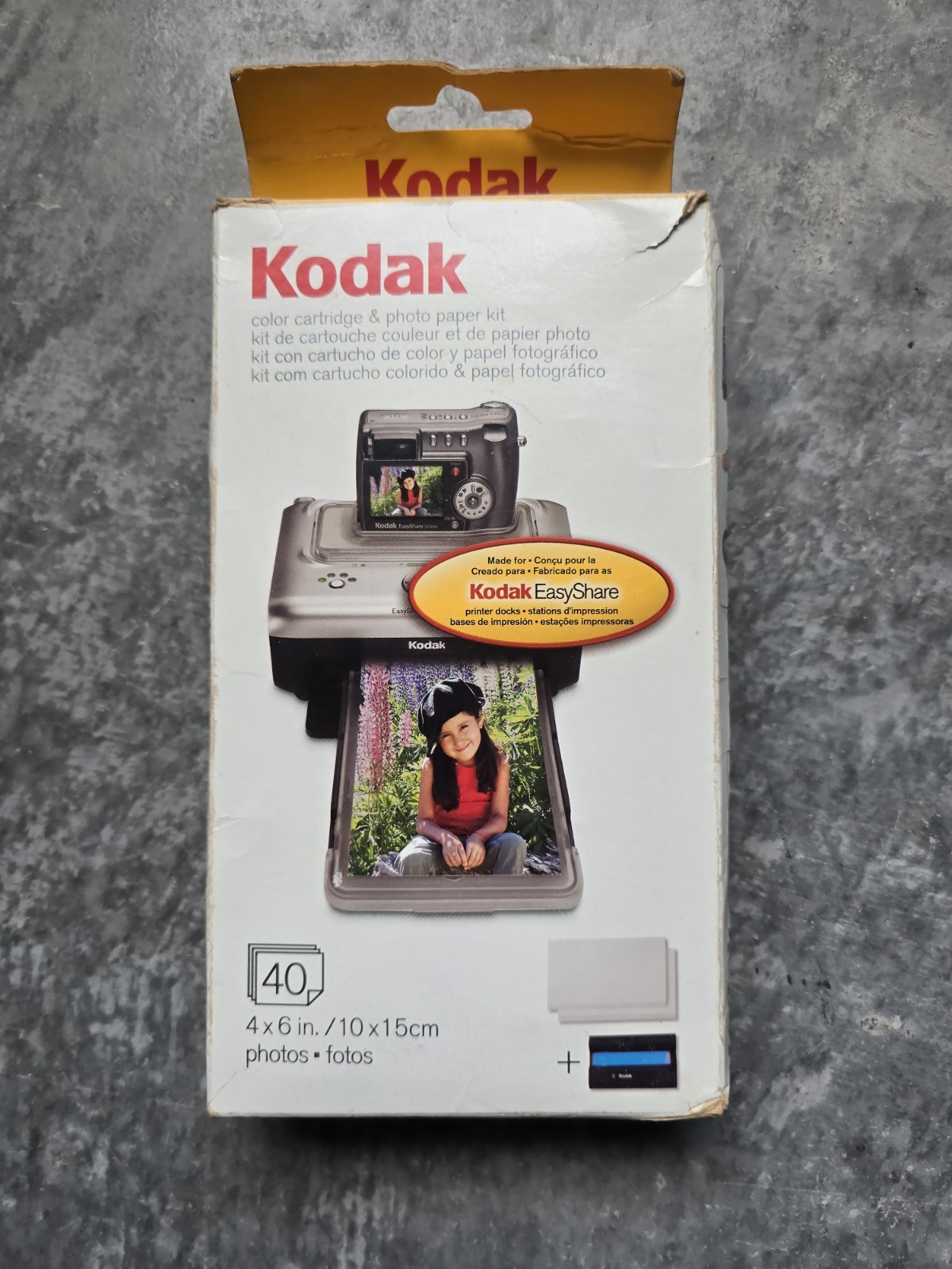 Kodak PH-40 EasyShare Printer Dock Color Cartridge & Photo Paper Refill Kit