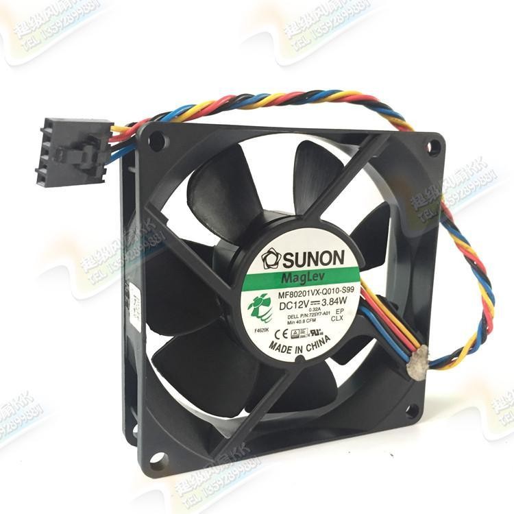 1PC For   4pin Cooling Fan MF80201VX-Q010-S99 8020 12V 3.84W
