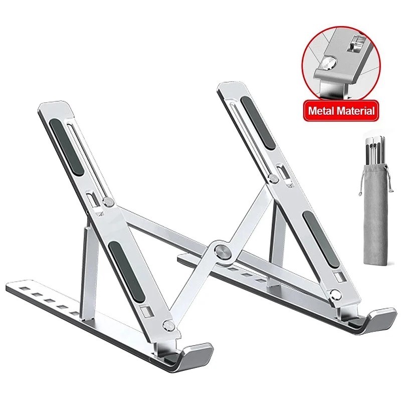 Portable Adjustable Aluminum Laptop Stand for Desk Use
