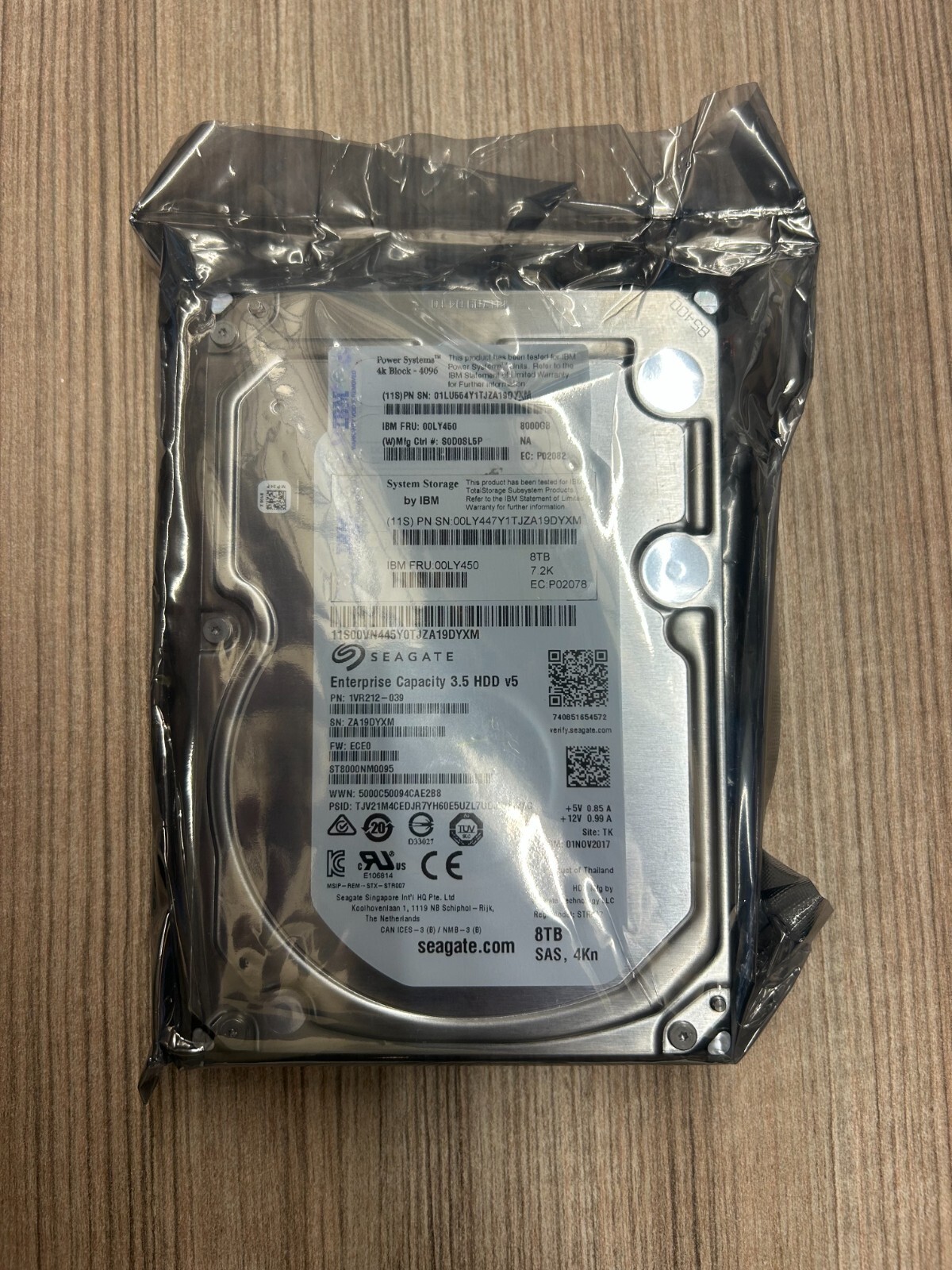 IBM 00LY450 8TB 7.2K Enterprise Capacity 3.5" HDD v5