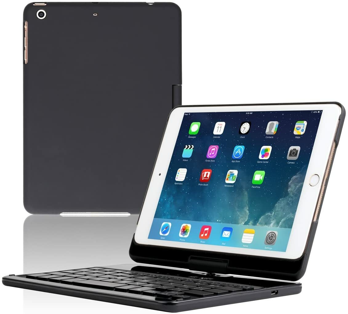 iPad Mini Keyboard Foio Case, Koch Creative 7 Colors Backlit Keyboard Case Folio