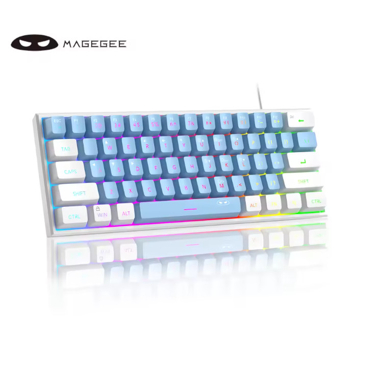 MageGee Mini 60% Gaming Keyboard, RGB Backlit 61 Key Ultra-Compact Keyboard