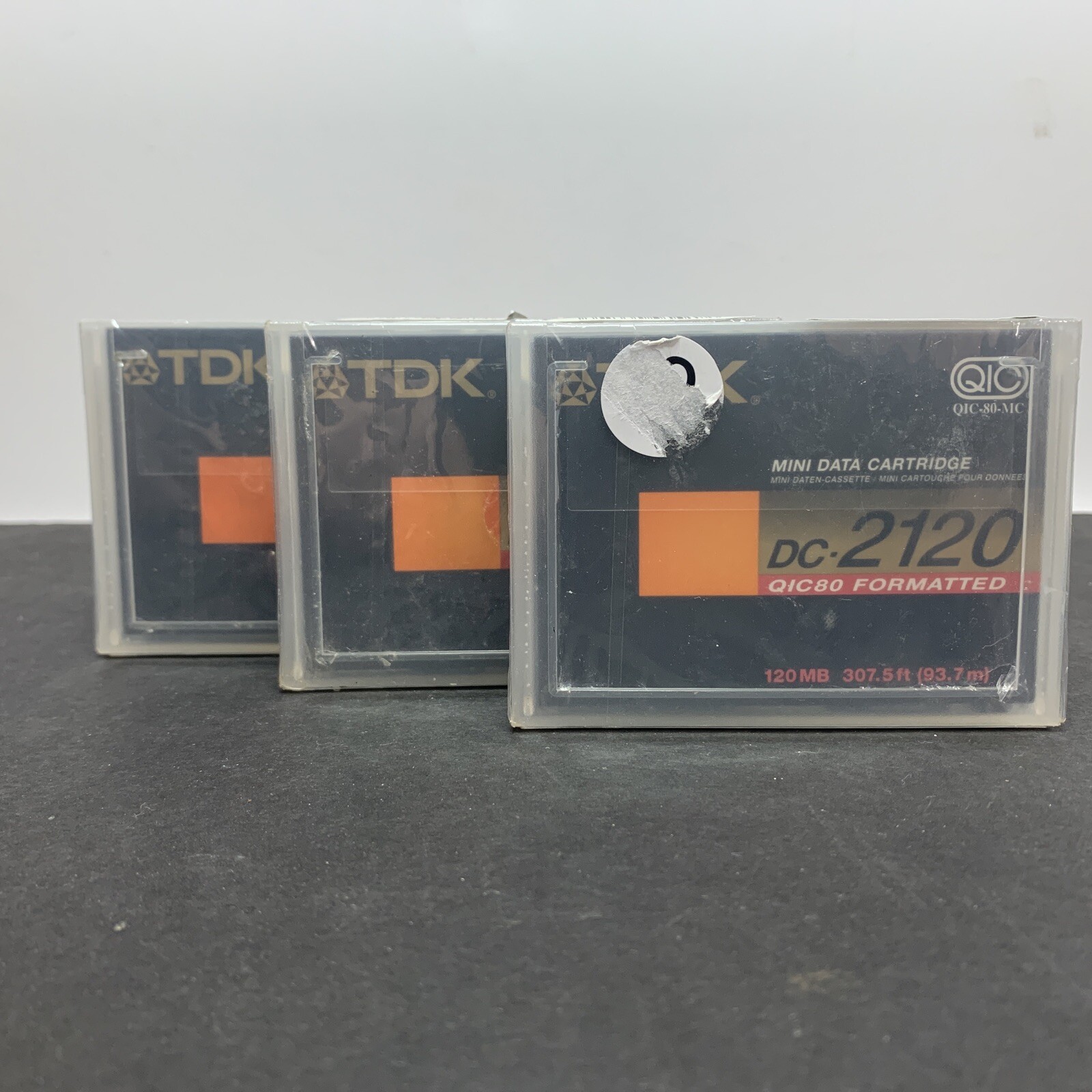 TDK dc-2120 Mini Data Cartridge 3 pack qic80 120 mb 307.5 feet 