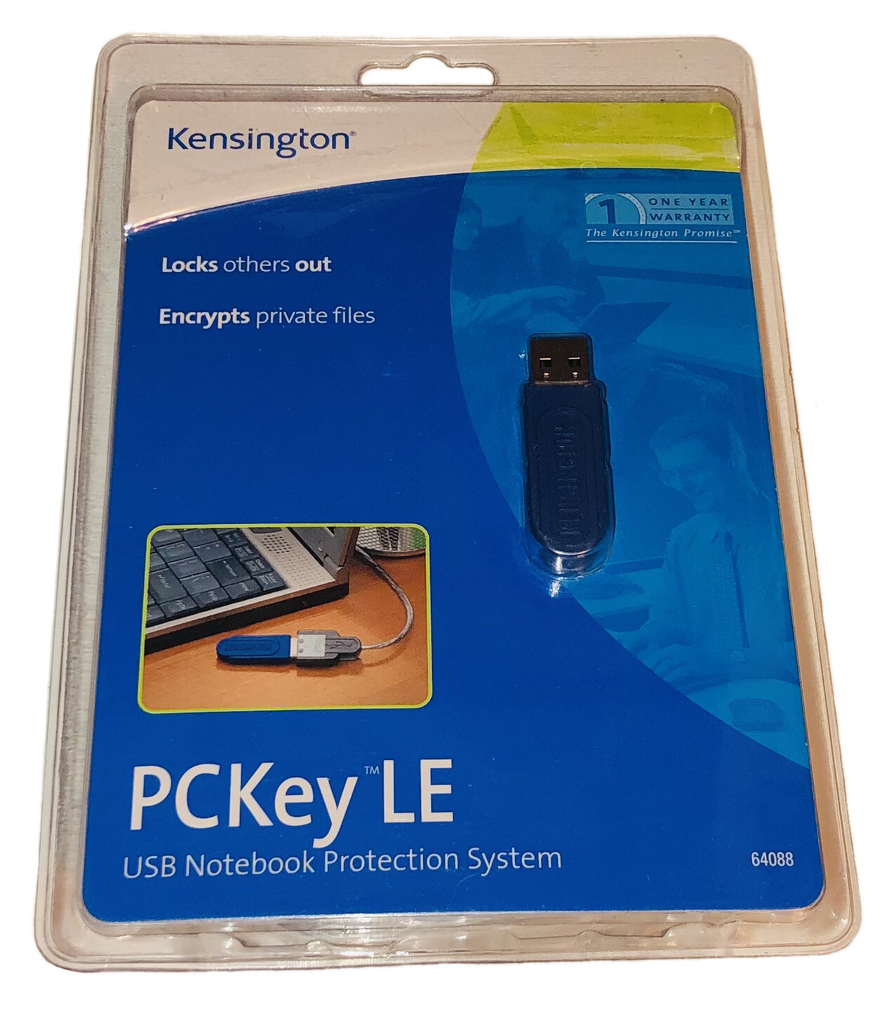Kensington PCKey LE USB Notebook Laptop Protection System Encrypt Window 2000 XP