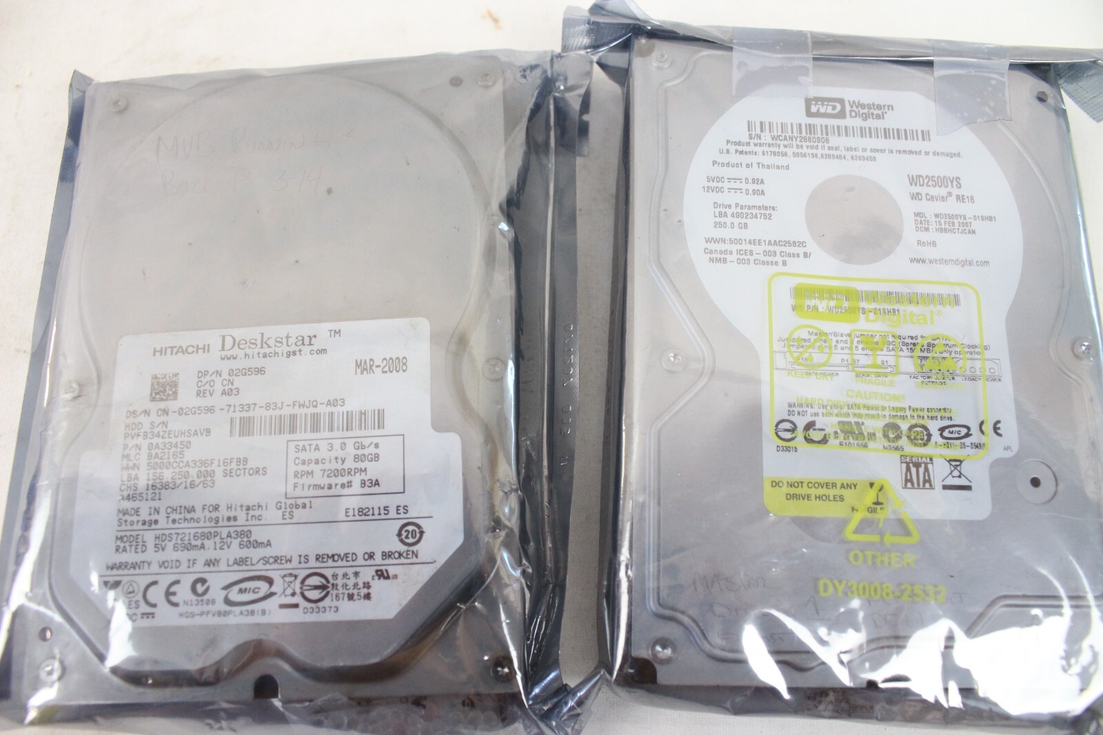 Hitachi Deskstar HDS721680PLA380 80GB 7200RPM Internal Hard Drive 252H WD2500YS