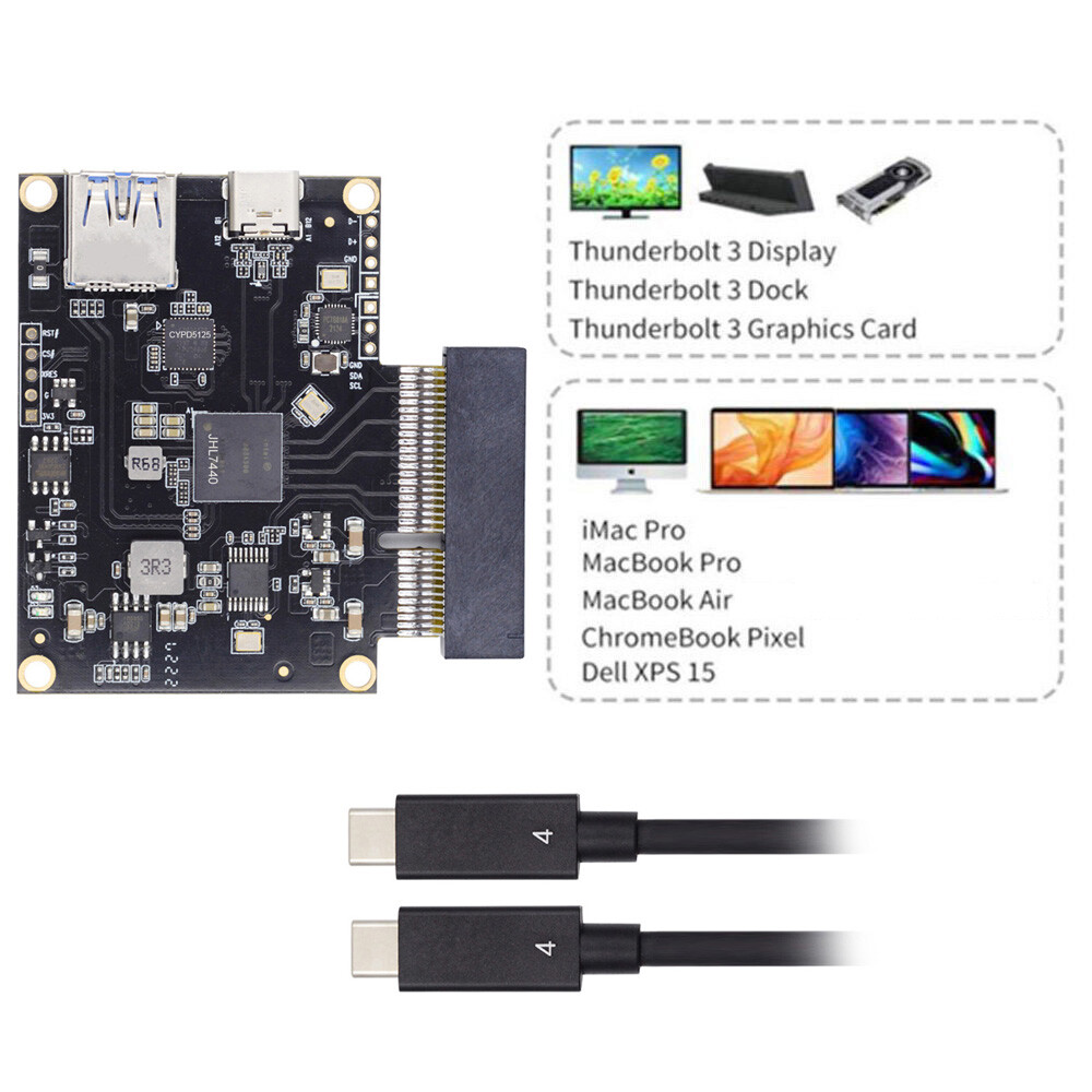 Type-C USB4 40Gbps to PCI-E SSD 4x Graphics Card USB4.0 40Gbps JHL7440 Chipset