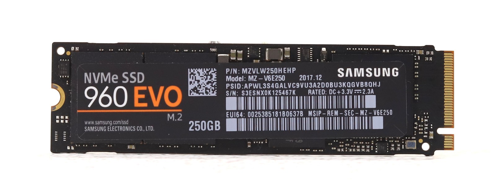 Samsung MZ-V6E250 250GB M.2 PCIe Gen3 x4 NVMe Solid State Drive P/N:MZVLW250HEHP