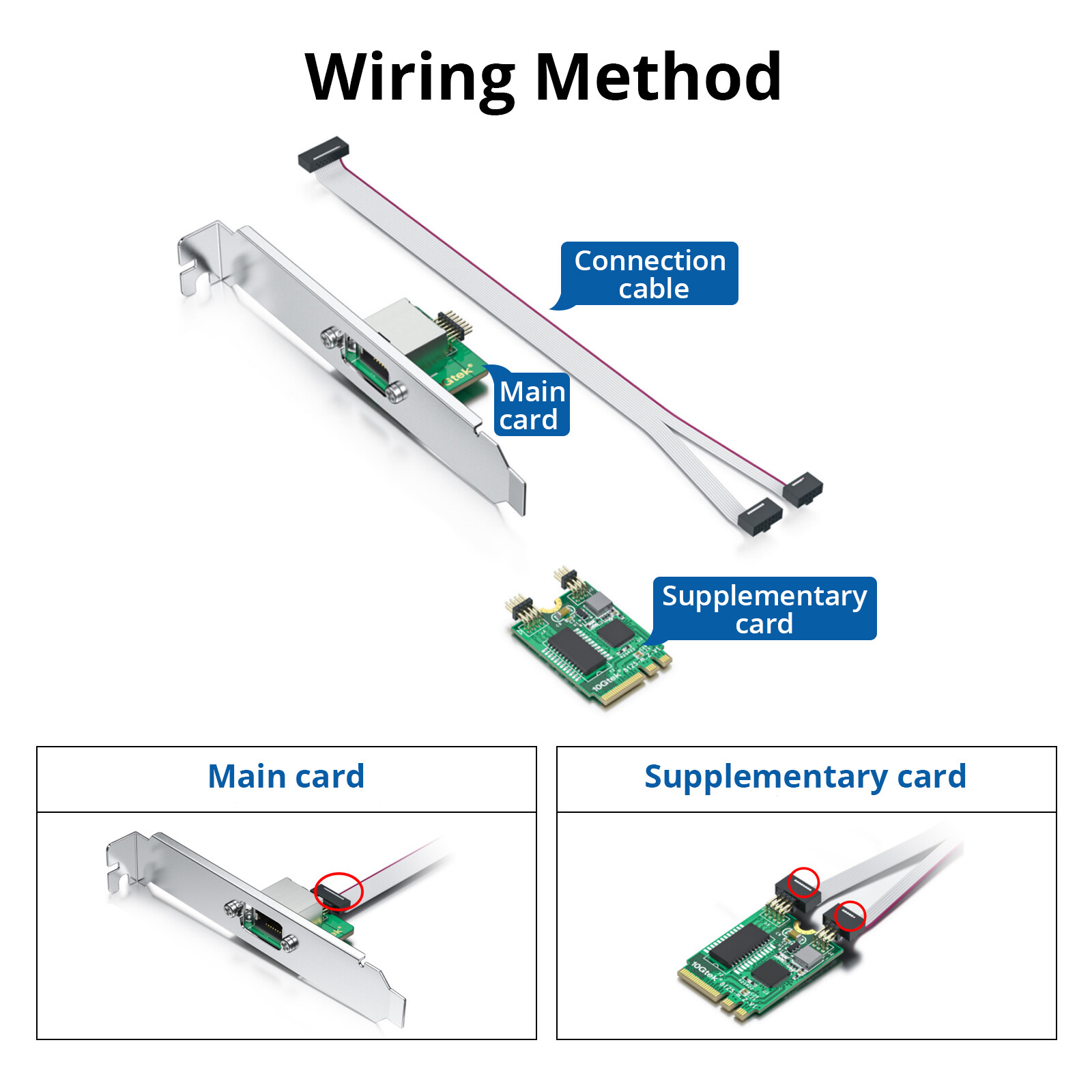 M.2 A+E Key 2.5G Gigabit Ethernet Network Card, 18-cm cable length