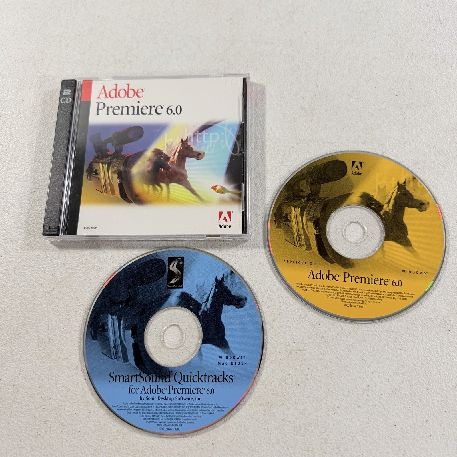 Adobe Premiere 6.0 & SmartSound Quicktracks w/ Serial Number