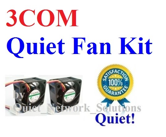 Lot 2x Quiet Sunon fans for 3COM BASELINE 2948-SFP Plus Switch Low Noise