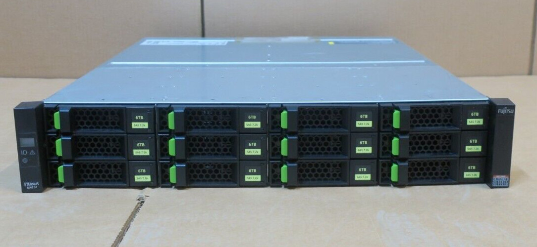 Fujitsu Eternus JX40 S2 Rack Storage Subsystem Array 2x IOM12G 12x 6TB 7.2K HDD
