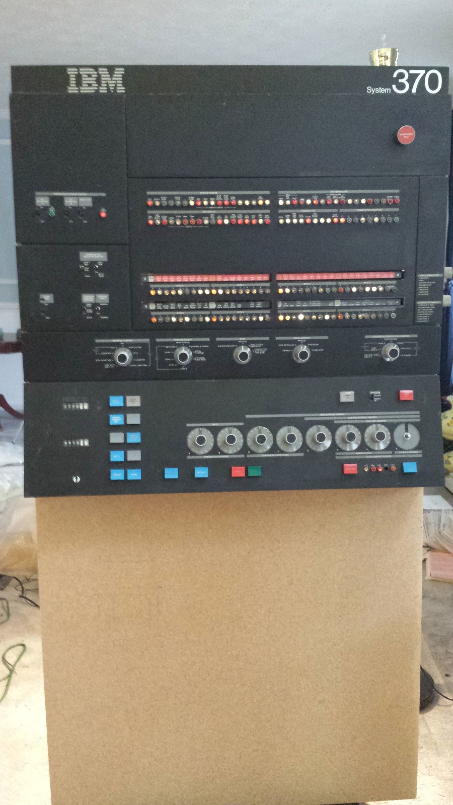 Rare Vintage IBM System/370 Model 145 Mainframe CPU Operator Console w/ Masthead