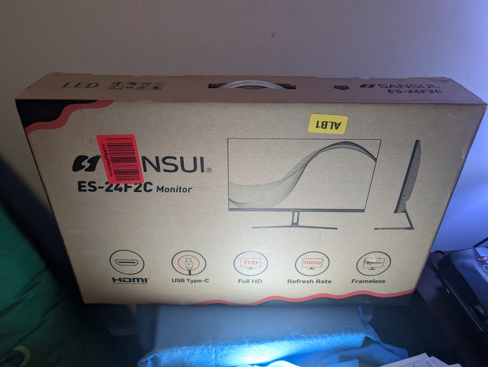 Sansui Monitor 24" BRAND NEW HD Screen LED ES-24F2C SHIPS FREE Good Condition