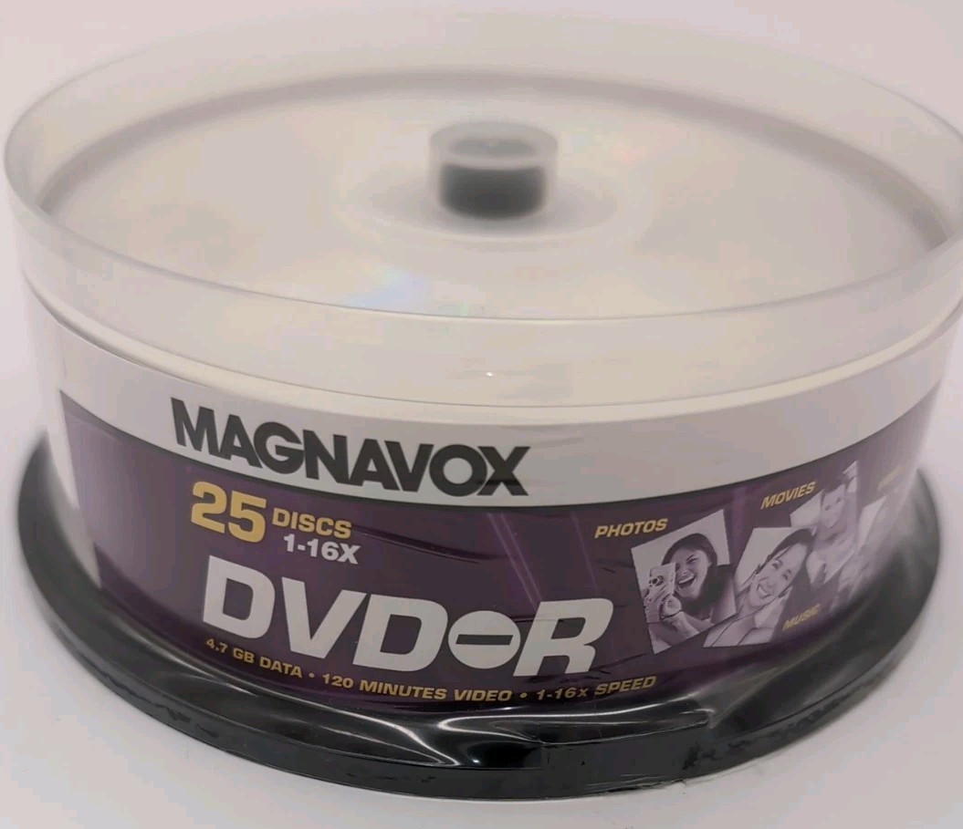 3 New Sealed DVD-R Magnavox 25 Count (75 Total)