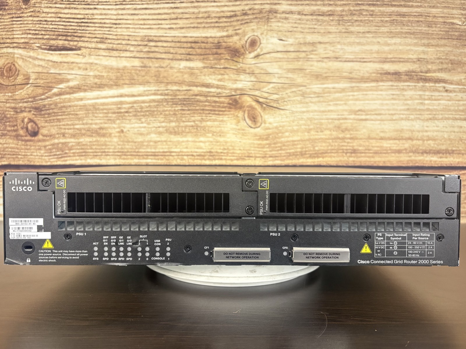 Cisco CGR-2010/K9 Connected Grid Router (2x) PWR-RGD-AC-DC CGR-2010