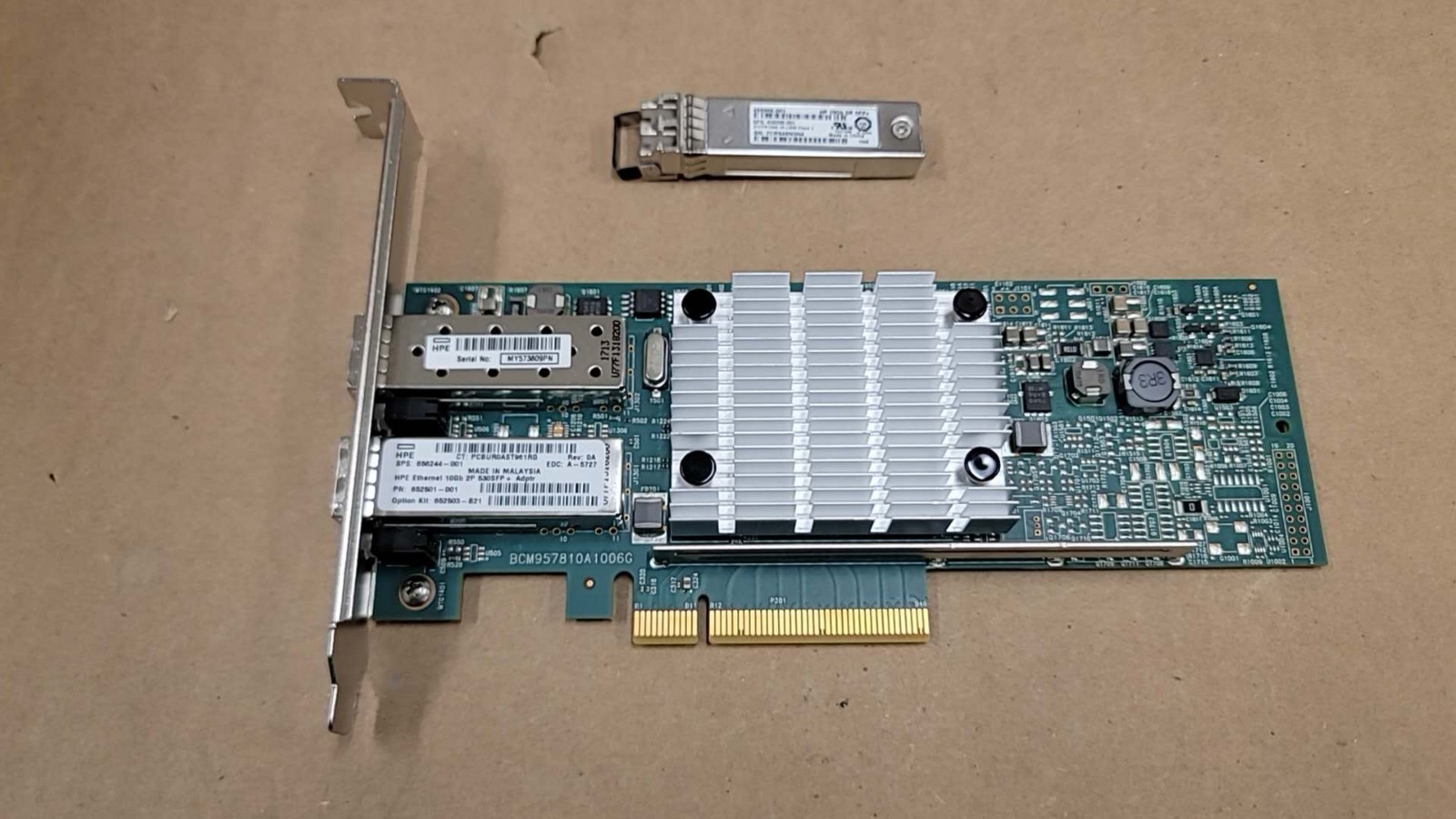 HPE Ethernet 2 Port 10GbE 530SFP+ Network Card P/N: 656244-001 652501-001 W/1SFP