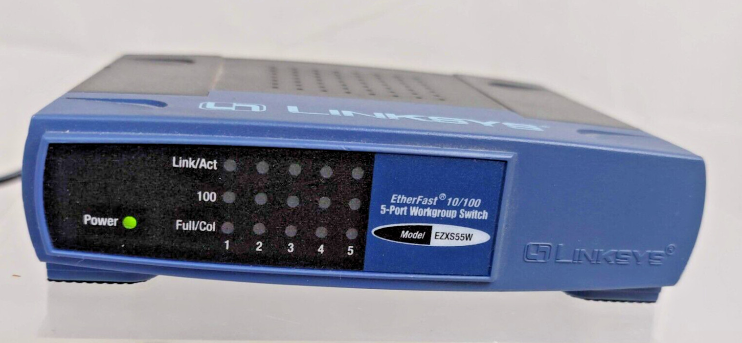 Linksys Router 10/100 5-Port Switch Model EZXS55W Excellent working condition
