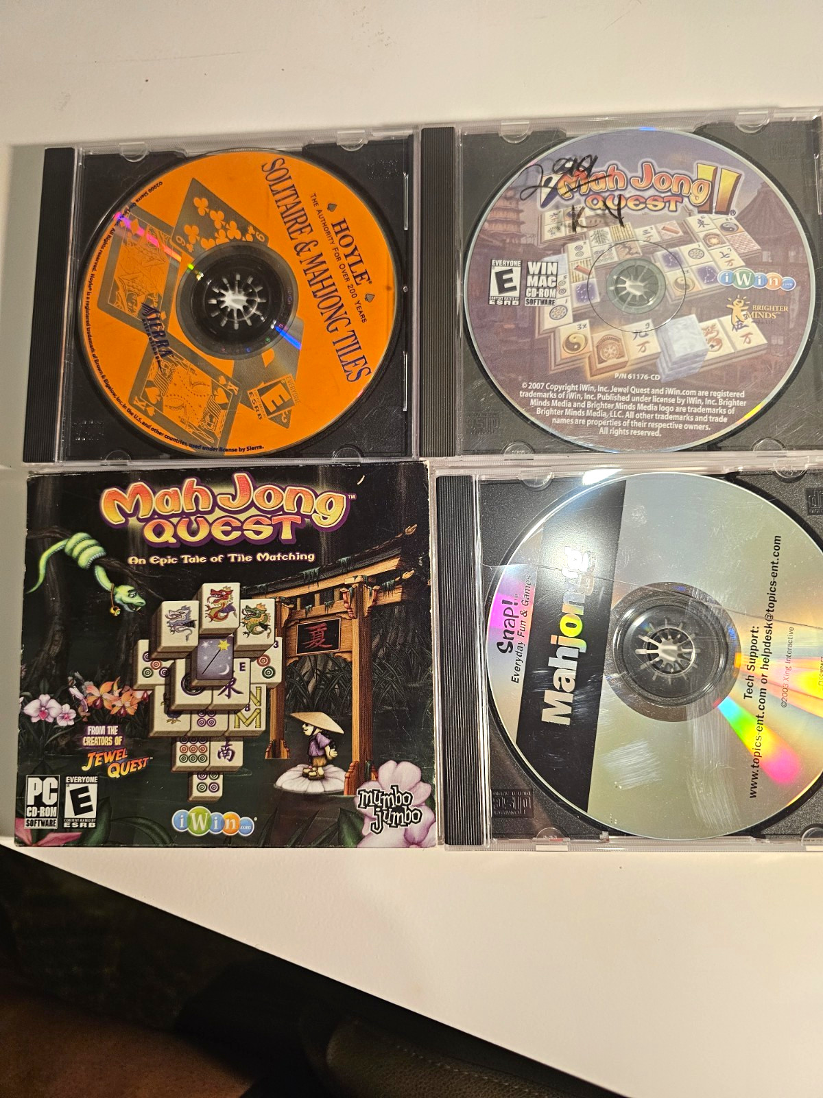 Lot Of 4 Mah Jong PC CD-ROM Games CD Format - Games Software