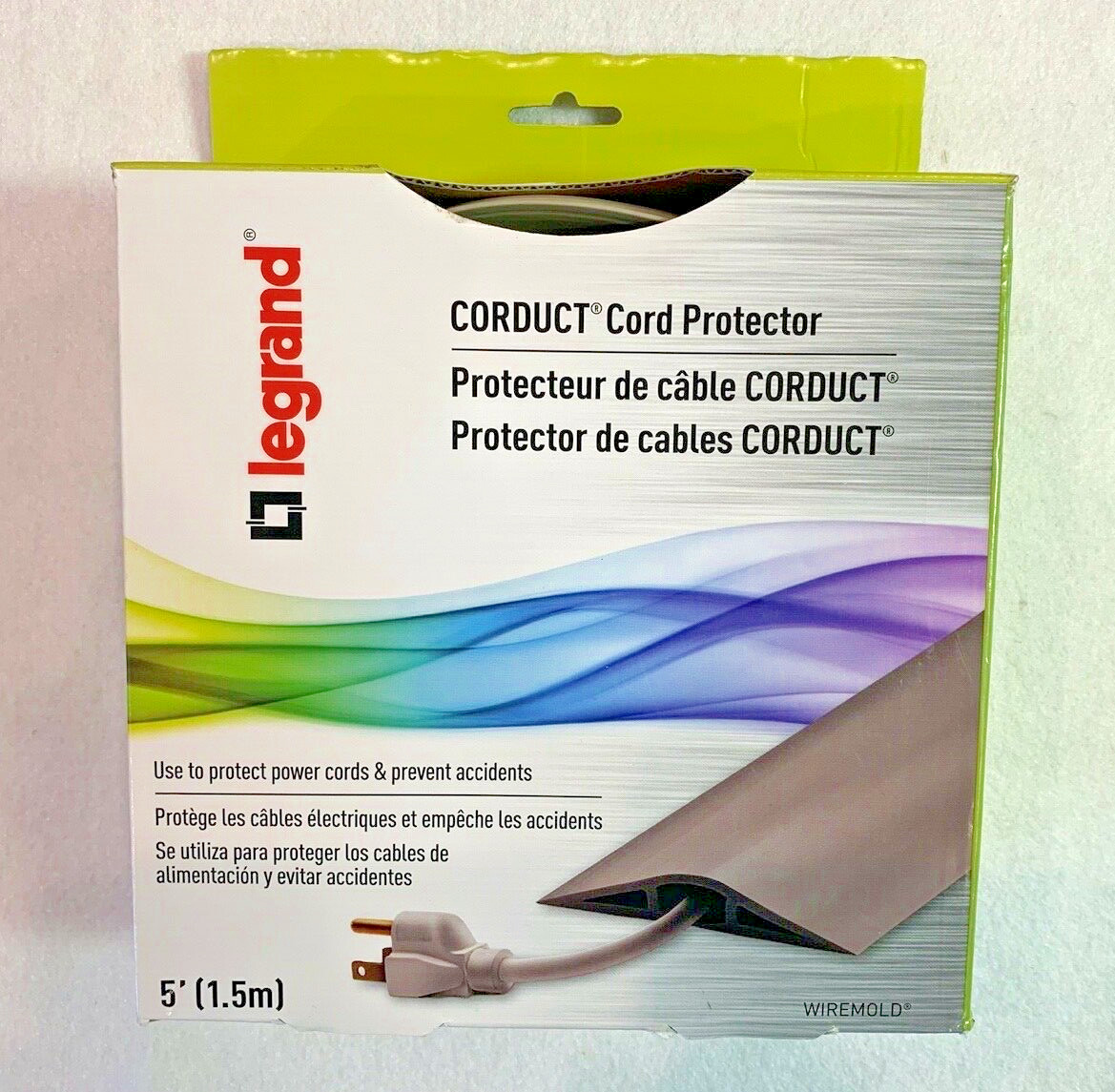 LEGRAND Corduct Over Floor Cord Protector 5' Long (Wiremold CDI-5) IVORY