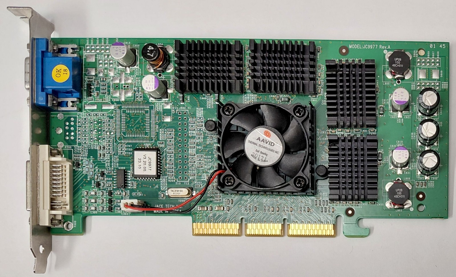Jace Tech JC9977 AGP Graphics Card (Nvidia GeForce3 Ti 200, 64MB, Retro, 2002)