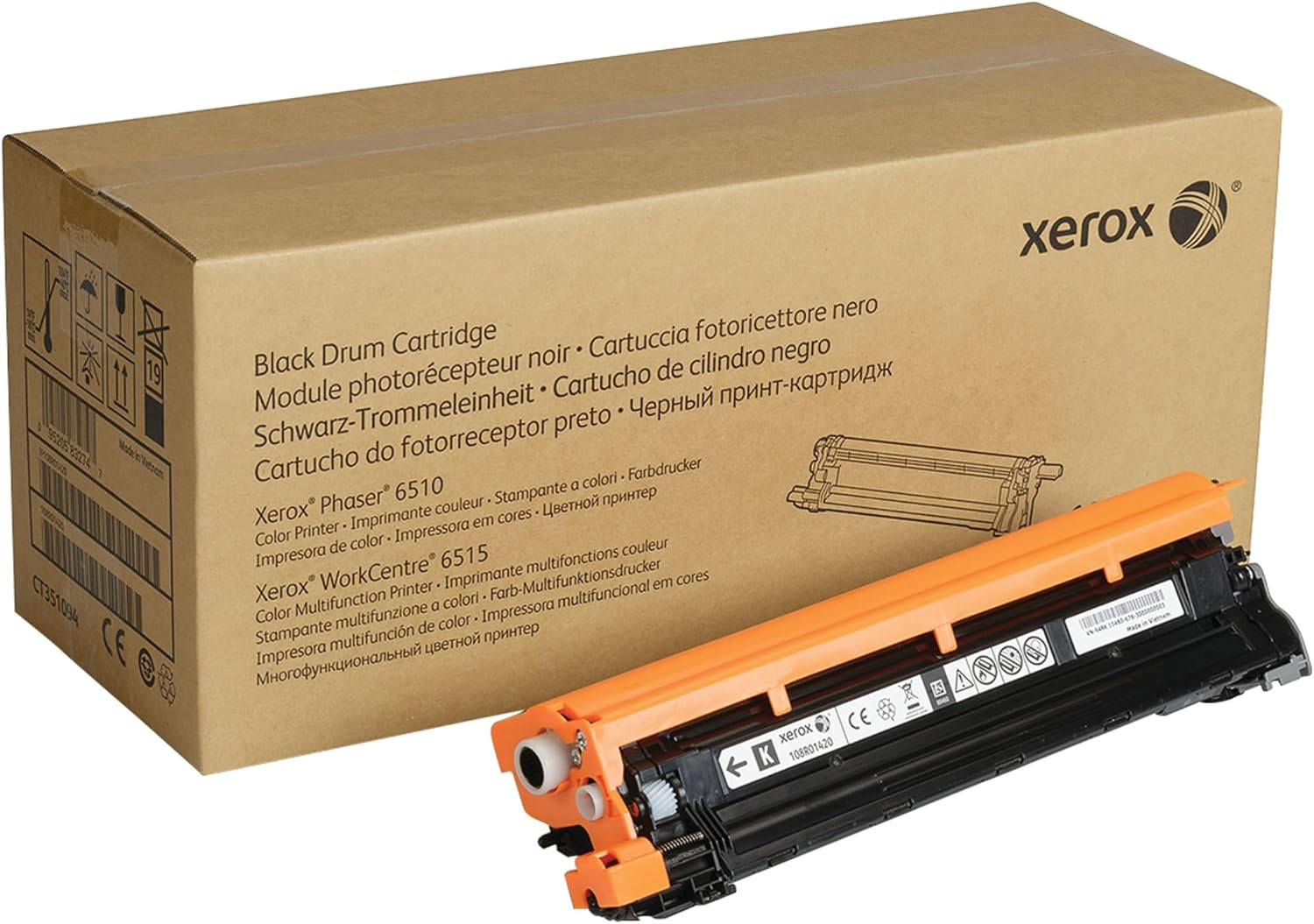 Xerox 108R01420 Genuine Black Drum Cartridge - 48,000 Pages for Use in Phaser 65