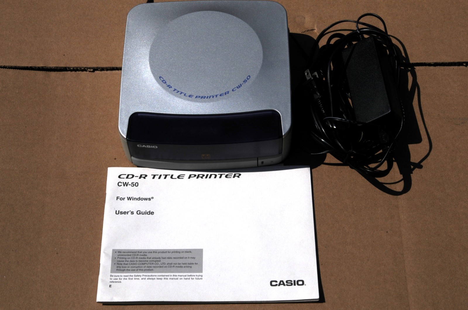 CASIO CD-R TITLE PRINTER, MODEL CW-50, USED, TESTED, WORKING