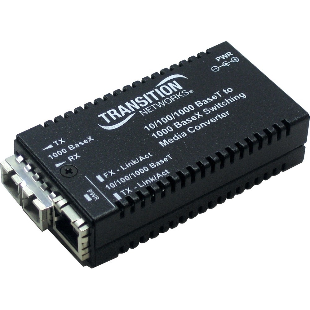 TRANSITION NETWORKS INC M/GE-PSW-SX-01-NA Mini Media Converter 10/100/1000B-T