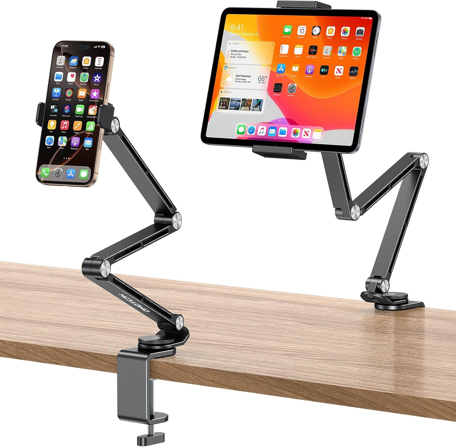 Tablet Stand for iPad Aluminum Alloy 360 Degree Rotation GH03 Long Arm Phone