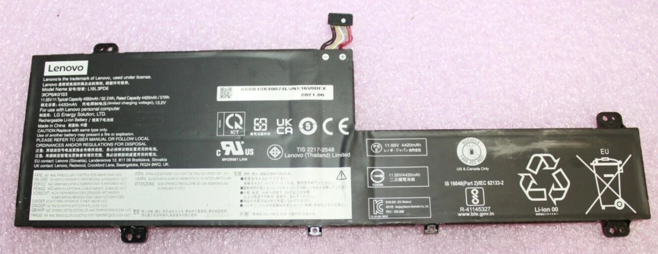 Genuine Lenovo IdeaPad 5 15ITL05 Laptop Battery 11.55V 51Wh L19L3PD6