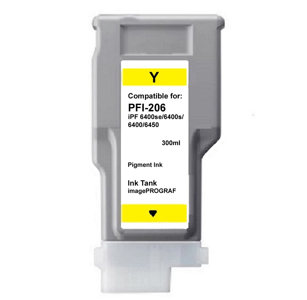 PFI-206 Yellow Ink Cartridge for Canon 6400s 6400se 6400 6450 PFI206Y