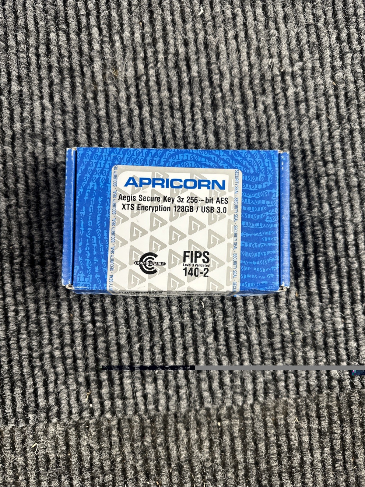 Apricorn ASK3Z-128GB, 128GB  Secure Key 3z USB 3.1 Flash Drive.