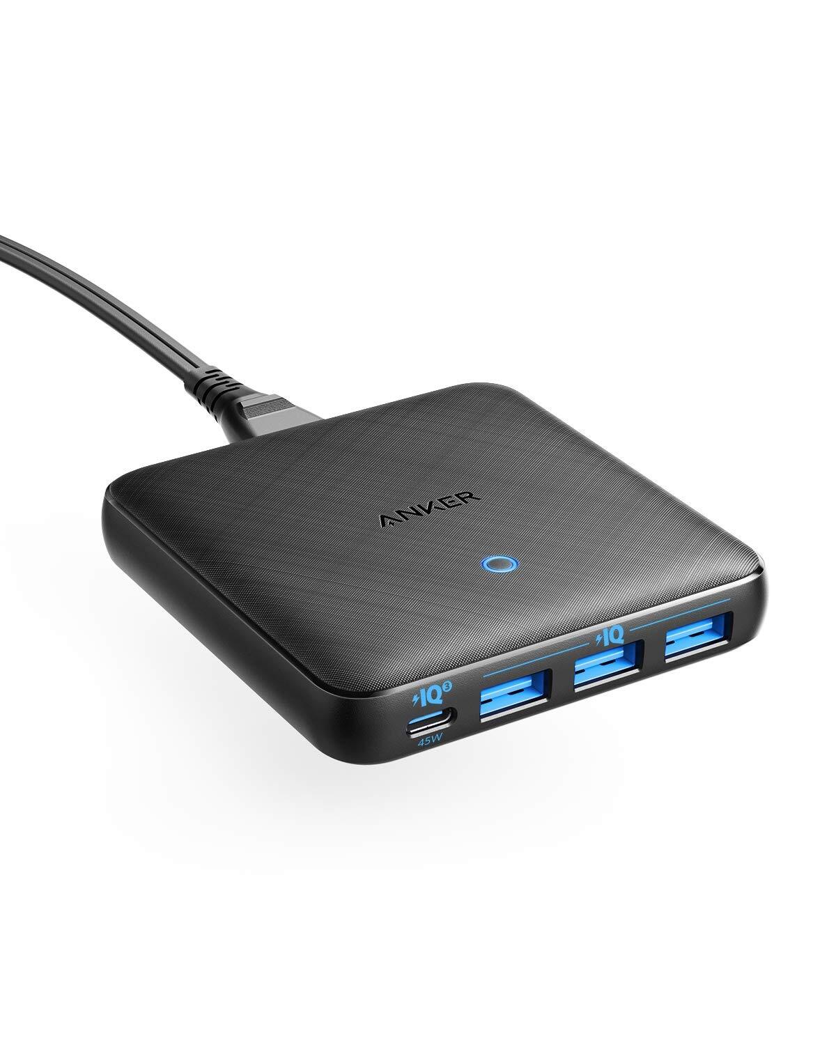Anker PowerPort Atom III Slim Four Ports - 65W 4-port USB-C charger  NEW
