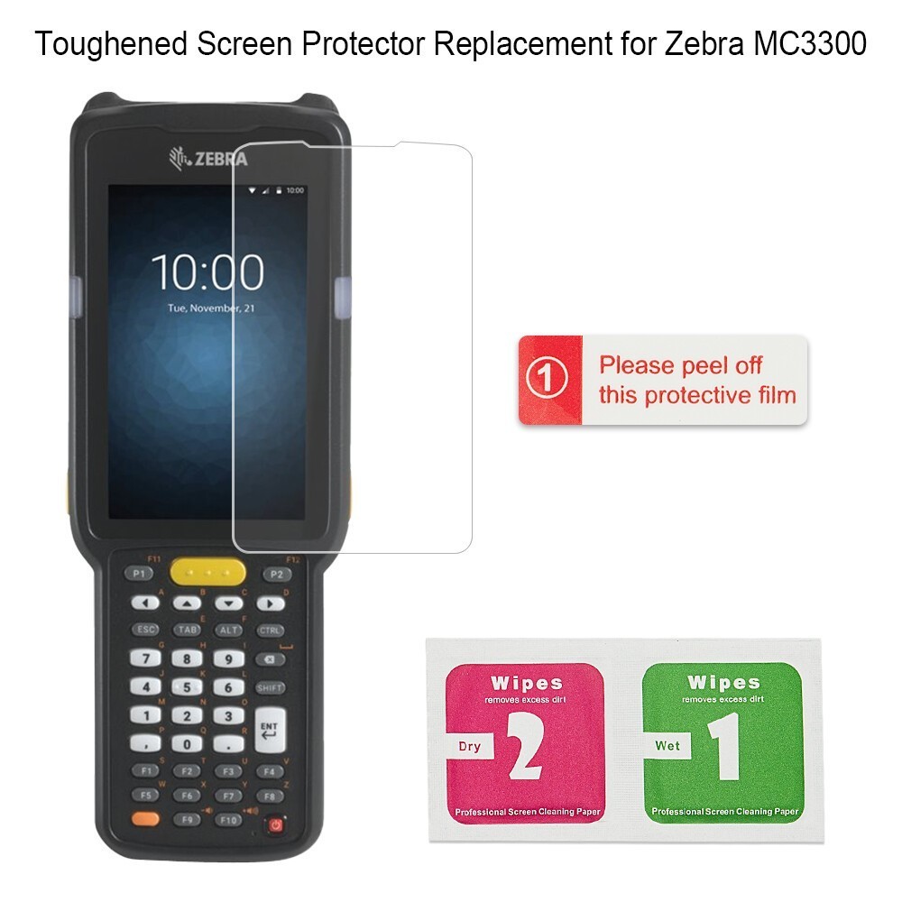 US SHIP 3PCS Tempered Glass Screen Protector Film for Zebra MC3300 Replacement