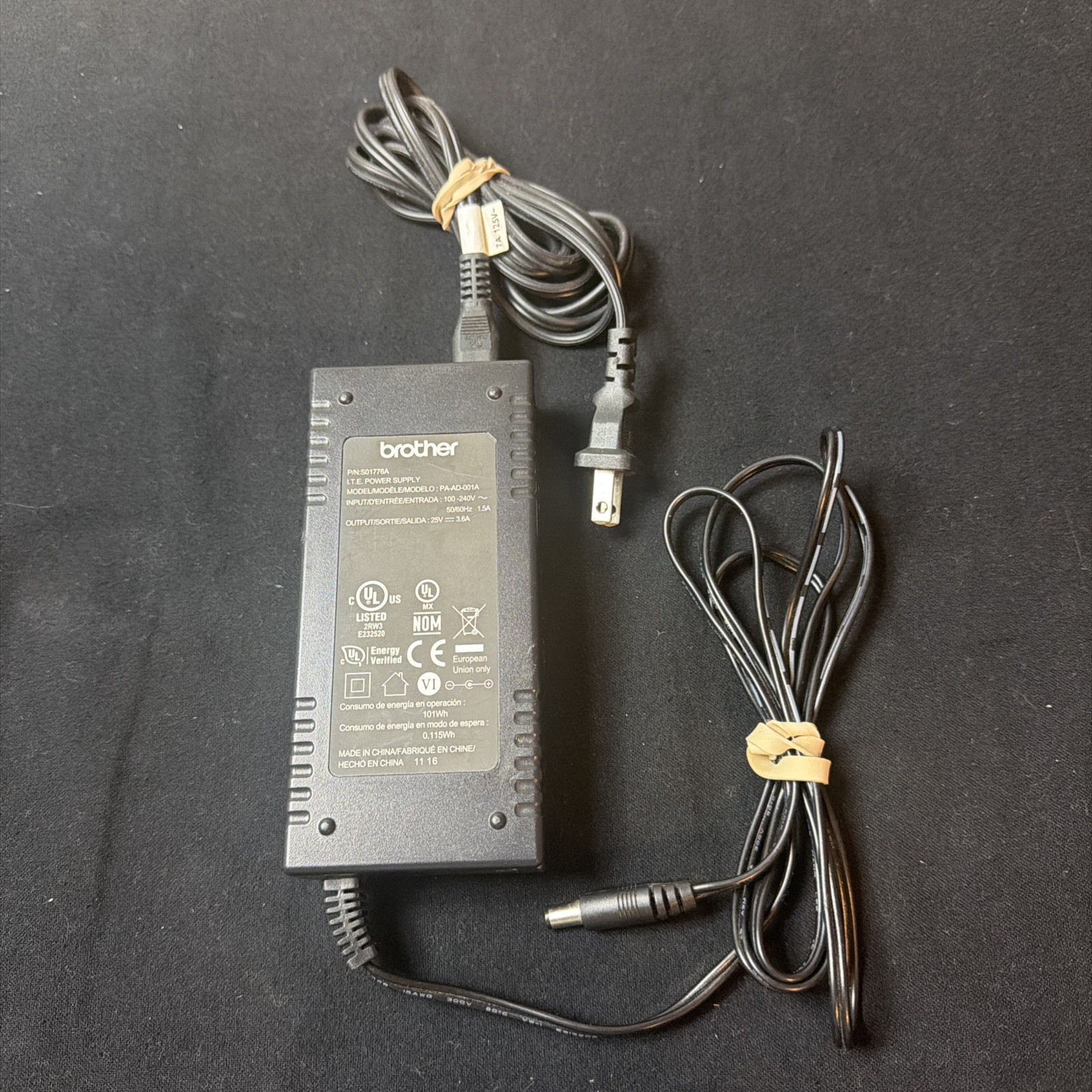 Genuine AC Adapter for Brother PA-AD-001A PA-AD-001 Label Printer Power Supply