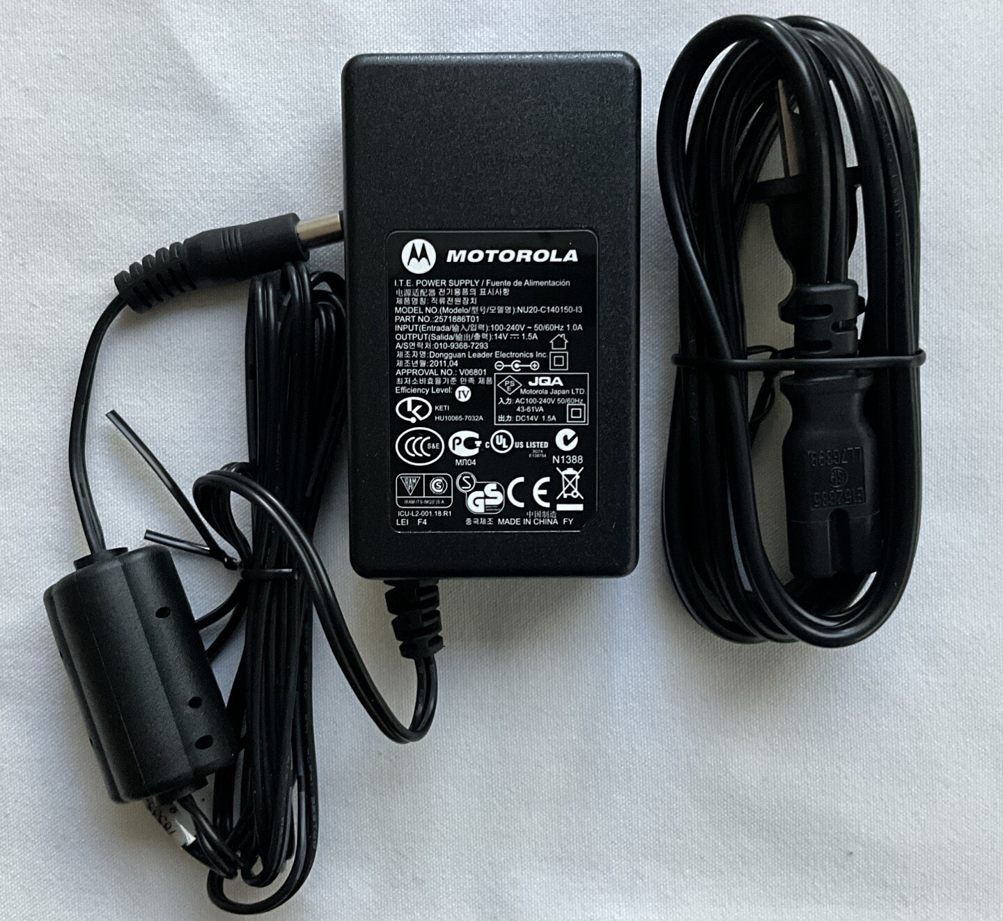 Original Motorola I T E Power Supply  #2571886T01  NU20-C140150-13 NEW IN BOX