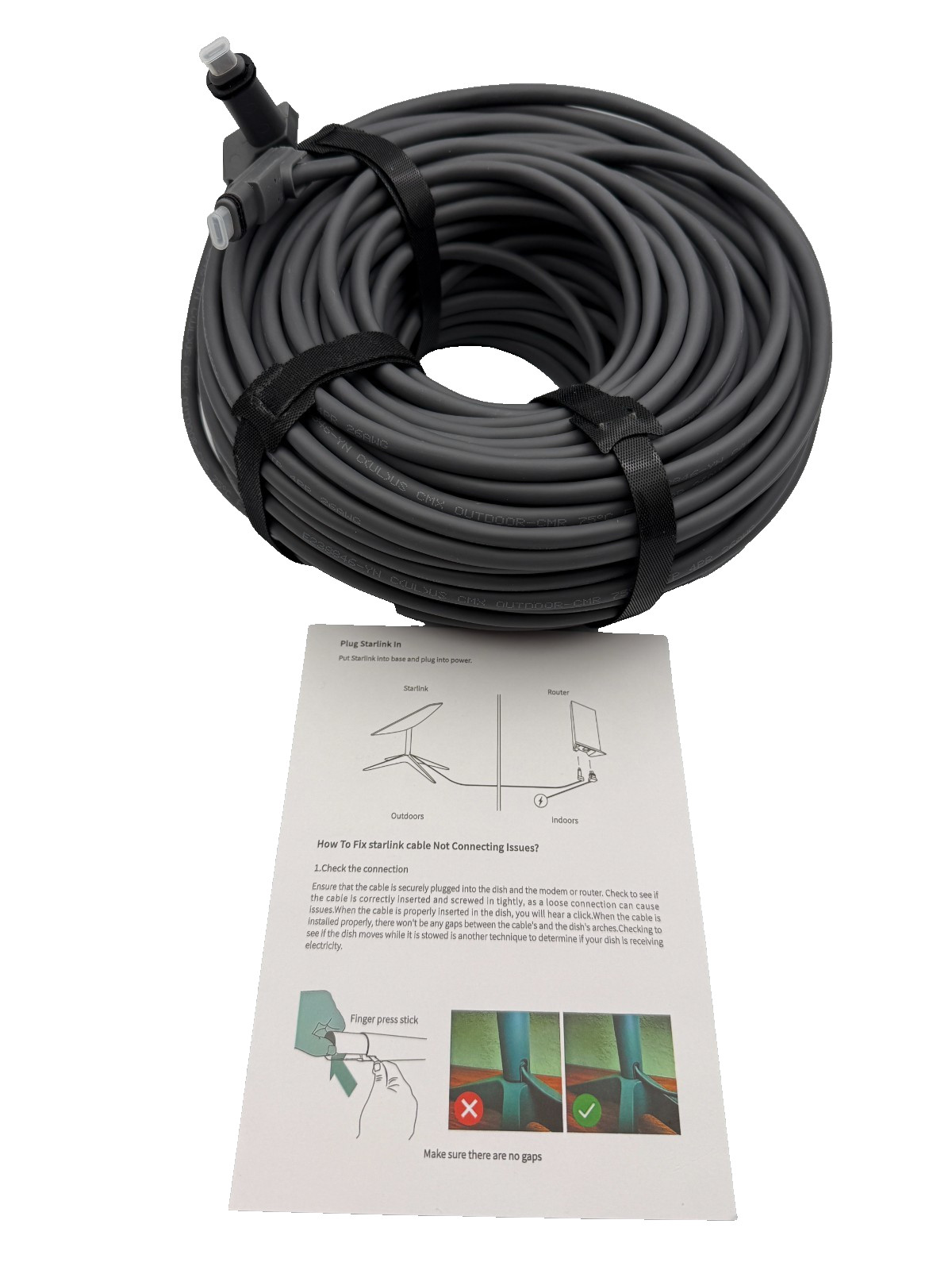 150ft Starlink Gen 2 Cable Replacement Extension Cord for Standard Kit V2