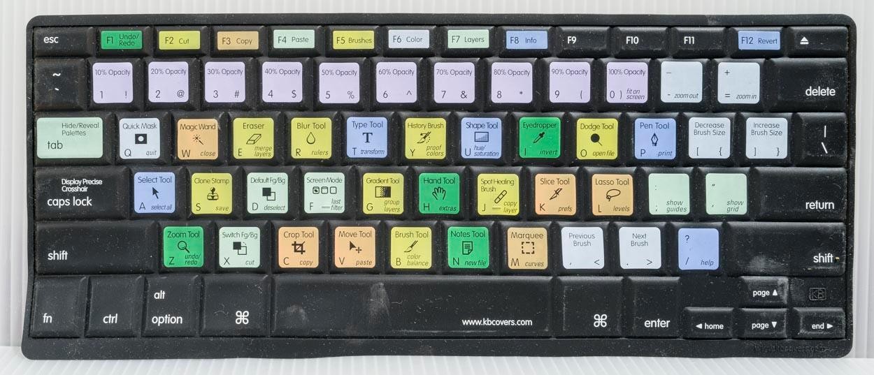 Photoshop Short Cut Keyboard Cover KB Covers (open box) READ