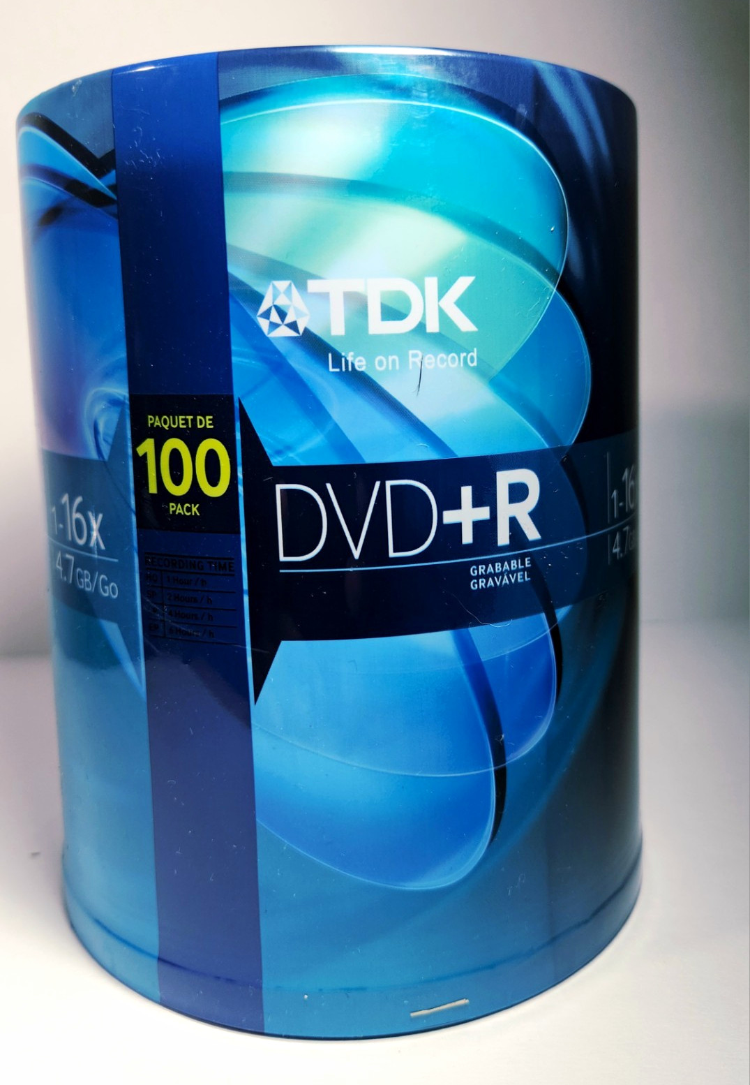 TDK DVD+R 100 Pack 4.7GB 16X Blank Recordable Discs NEW SEALED Spindle