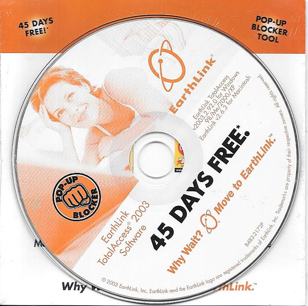Vintage Software Earthlink Total Access 2003 CD - New Unopened