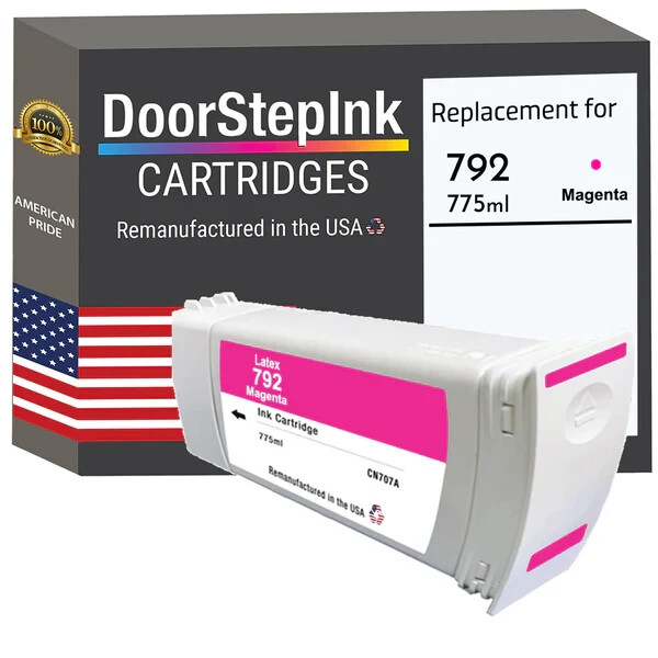 DoorStepInk Compatible Ink Cartridge for HP 792 775mL (CN707A) Magenta -USA