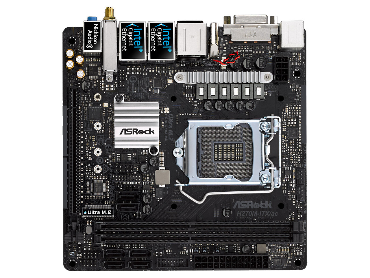 For ASROCK H270M ITX/AC motherboard H270 LGA1151 DDR4 32G HDMI+DVI Tested OK