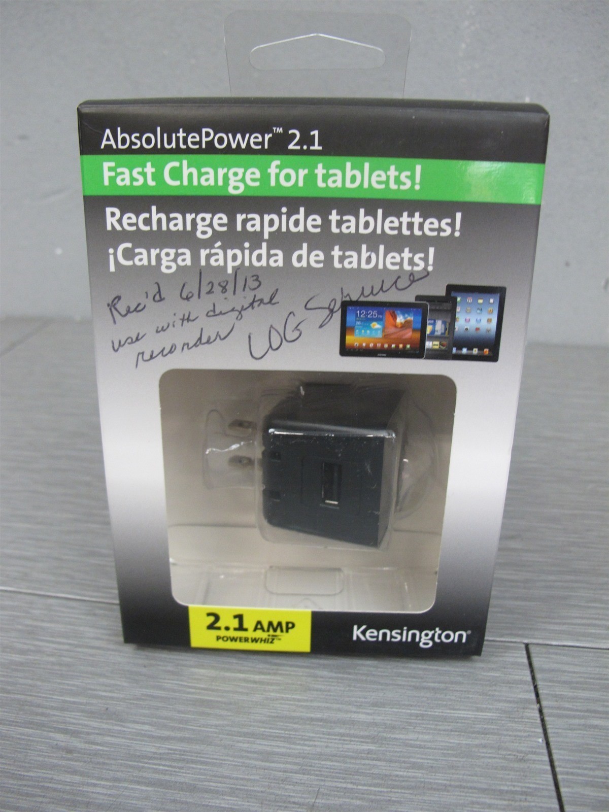 Kensington Absolute Power 2.1 Amp Fast Charge for Tablets Wall Charger
