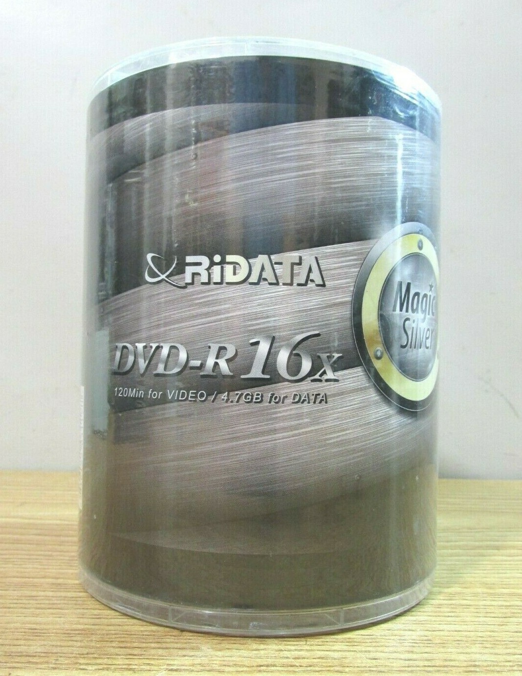 RiDATA DVD-R 16X MAGIC SILVER 100 PCS / 120 MIN FOR VIDEO / 4.7 GB FOR DATA 