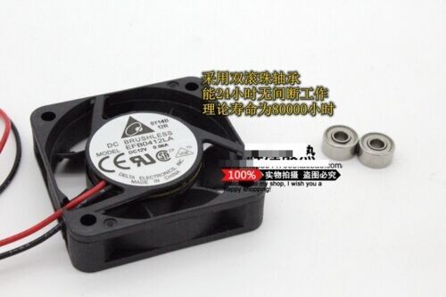 Delta EFB0412LA 4CM 4010 12V 0.08A 2-wire dual ball cooling fan