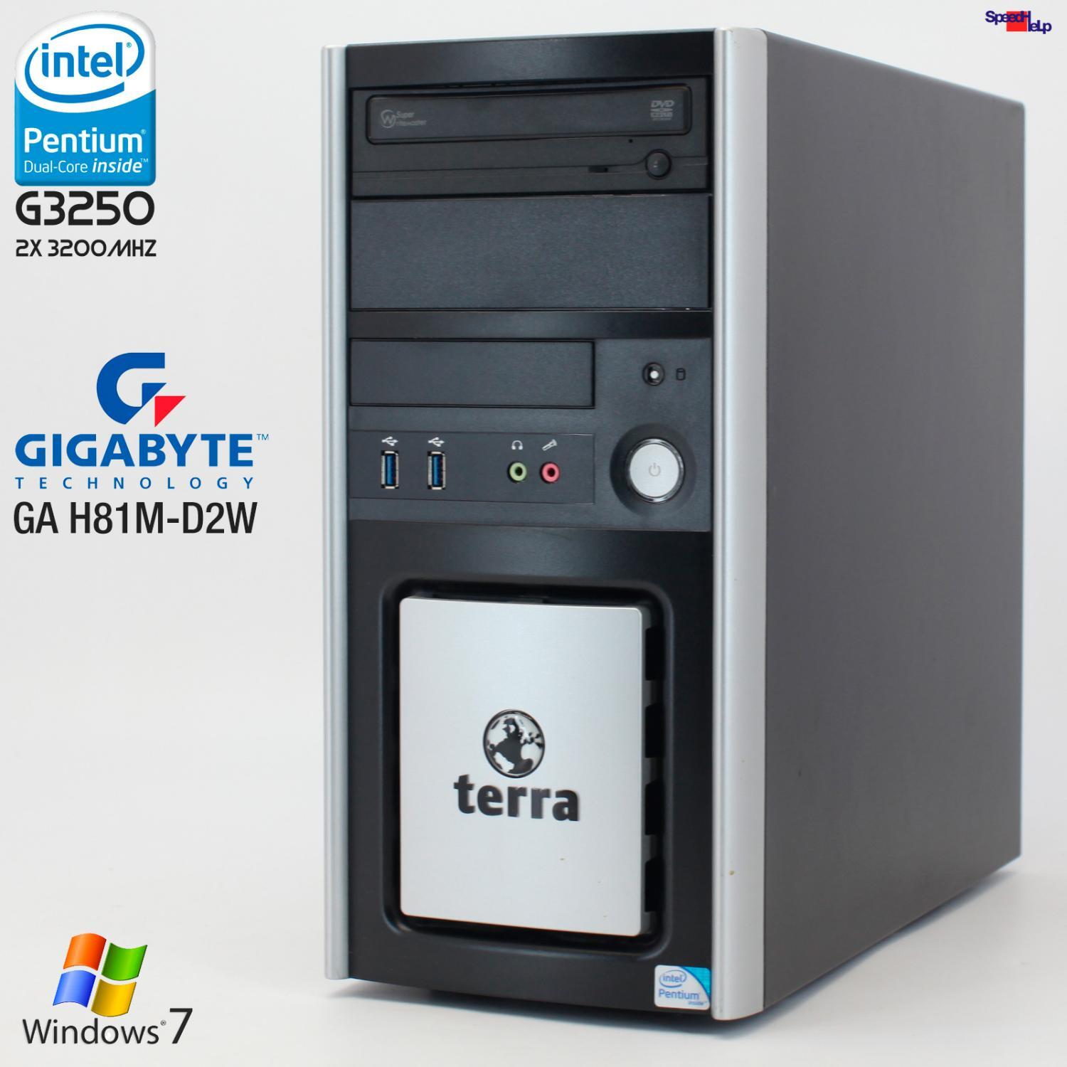 PC Computer Gigabyte GA-H81M-D2W Intel Dual Core 4GB Ram Parallel Port LPT Win 7