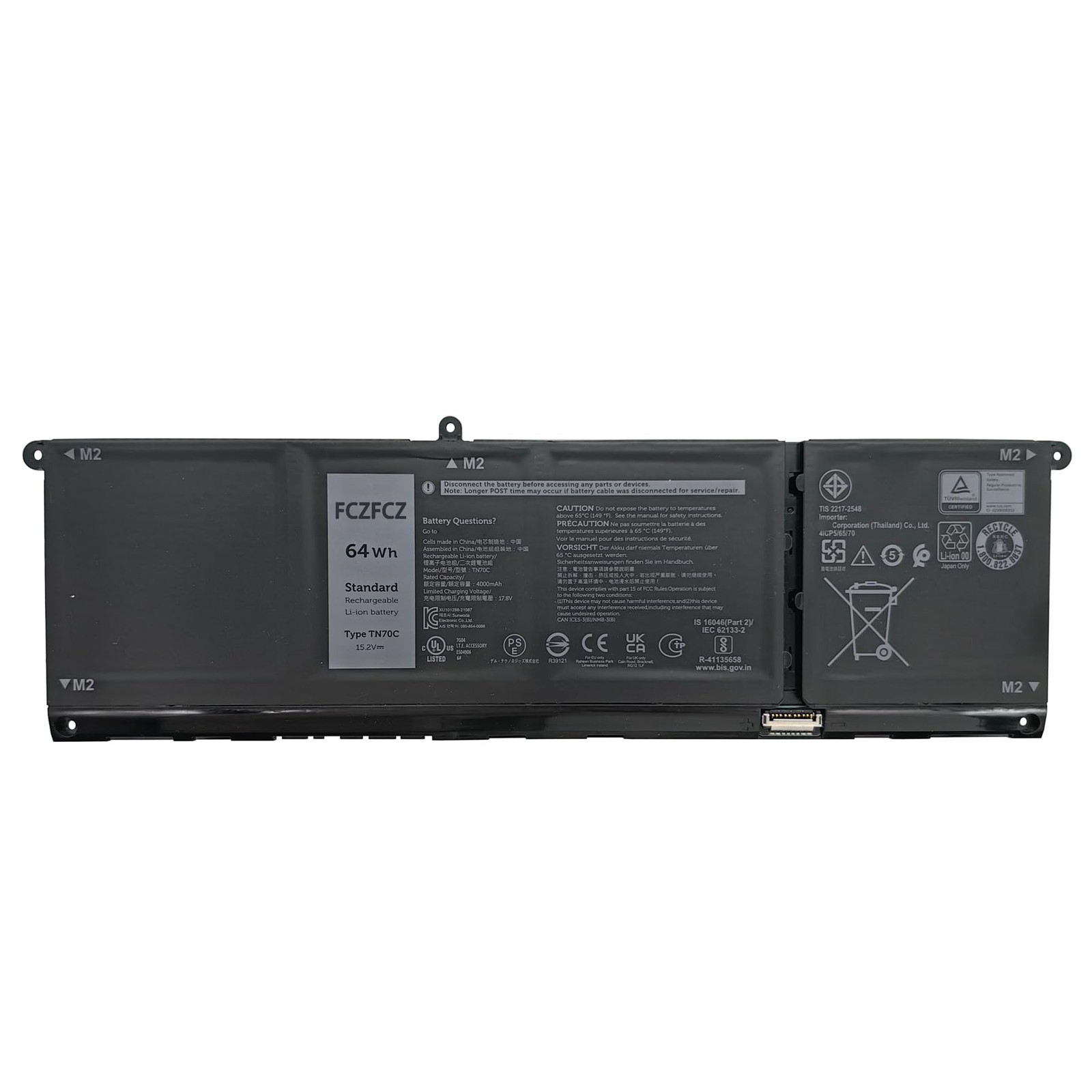 FCZFCZ TN70C Battery Replacement for Dell Inspiron 3510 3511 3520 3521 5310 5...