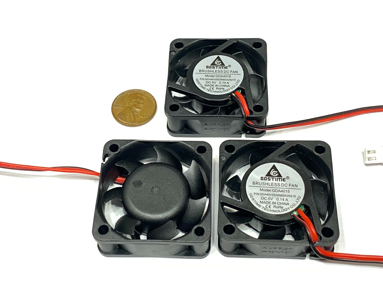 3 Pieces 5v fan 4015 small cooling 2pin computer 40mm x 15mm heatsink axial B29