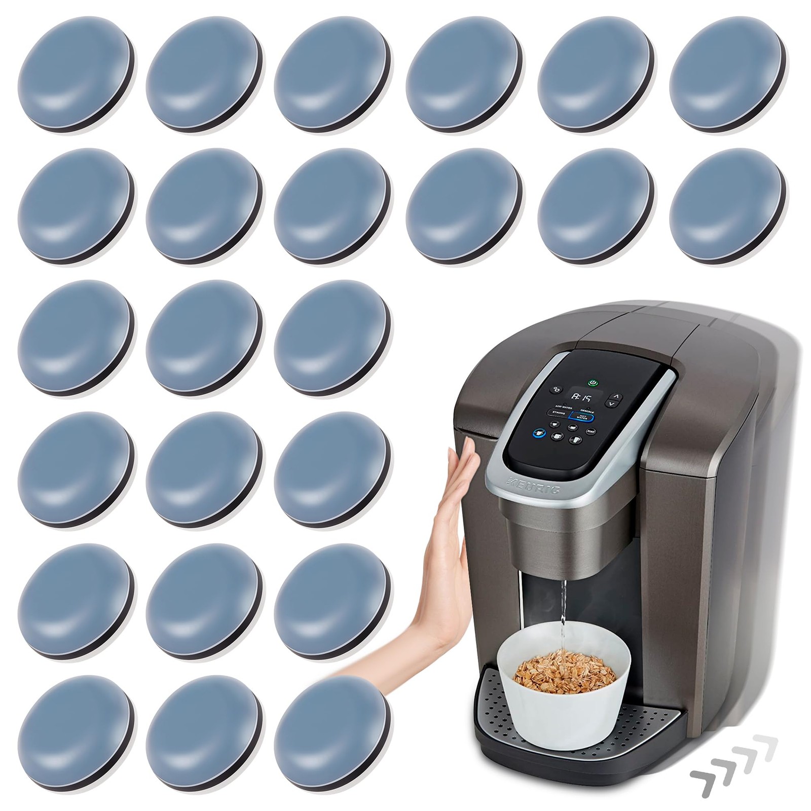 Appliance Sliders for Kitchen 24 PCS SelfAdhesive Small Kitchen Finds Applian...