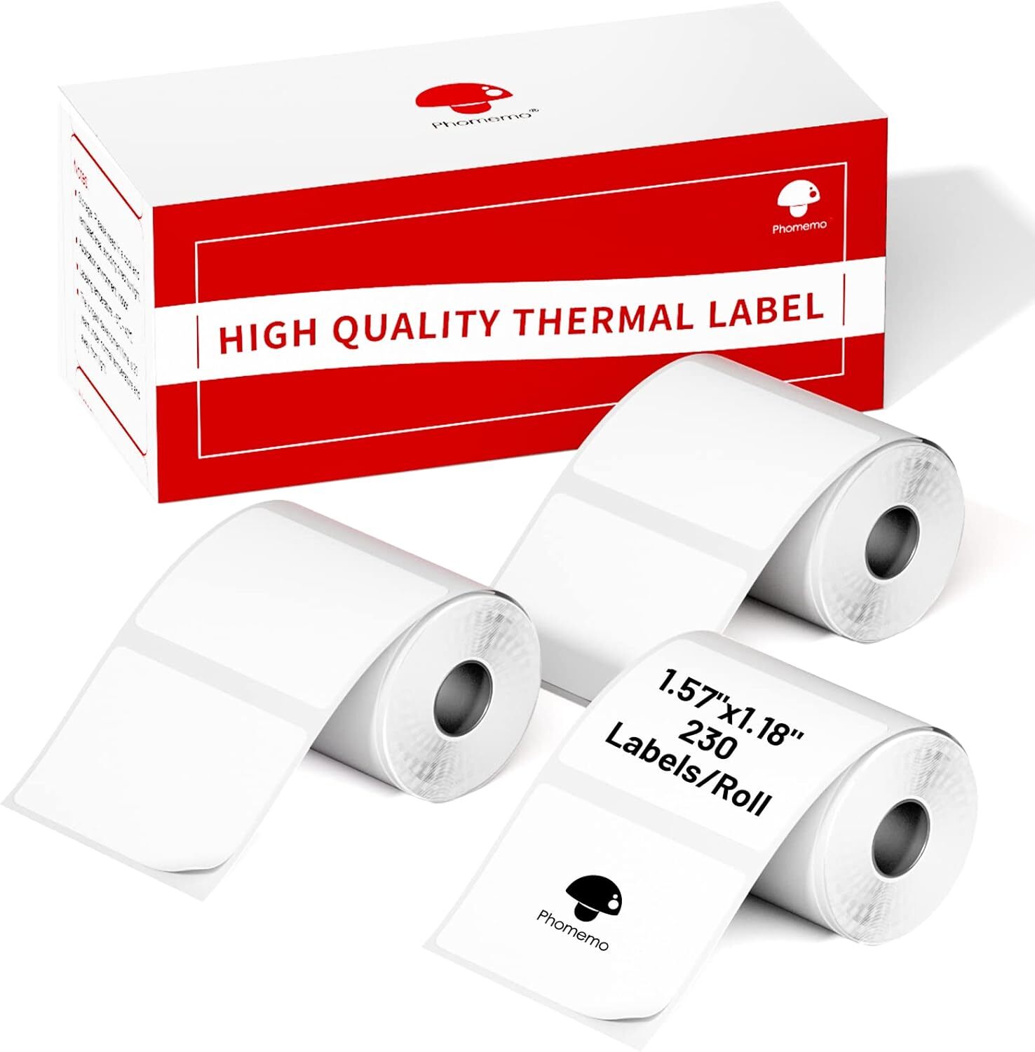 3Roll 40x30mm 230Labels Phomemo Self-Adhesive Label M120/M110/M220 Thermal Paper