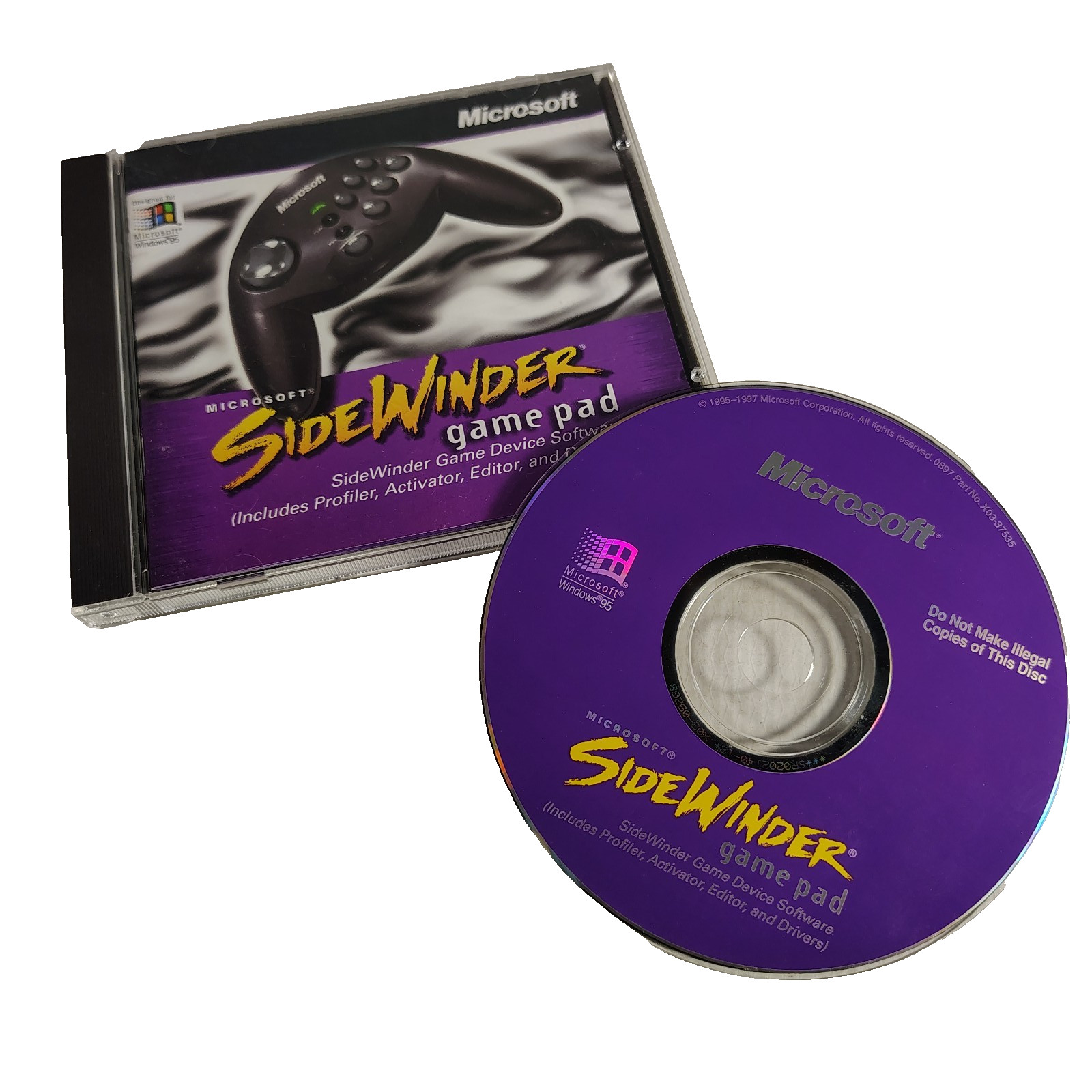 Microsoft Sidewinder Game Pad Near Mint CD - No Controller
